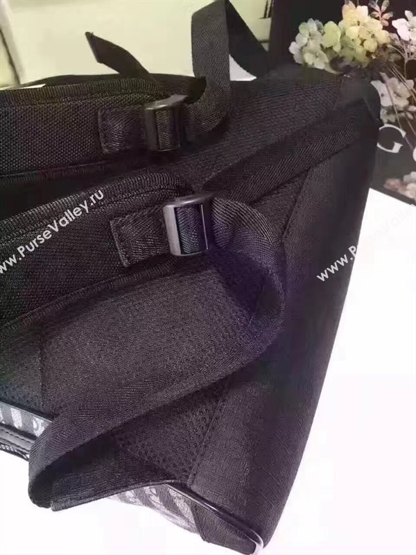 Gucci large backpack tri black gray bag 6454