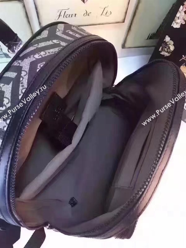 Gucci large backpack tri black gray bag 6454