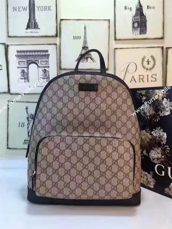 Gucci large backpack gray tri bag 6455
