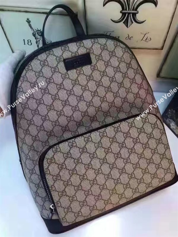 Gucci large backpack gray tri bag 6455