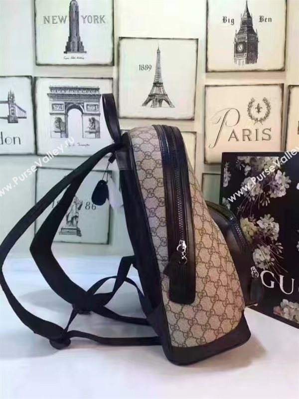 Gucci large backpack gray tri bag 6455