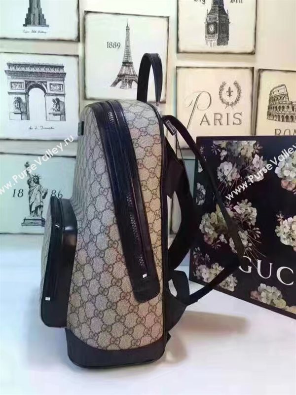 Gucci large backpack gray tri bag 6455