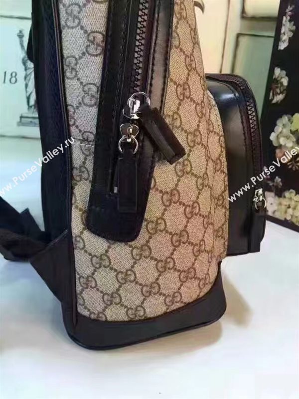 Gucci large backpack gray tri bag 6455