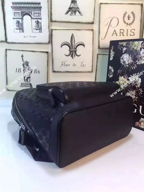 Gucci large black backpack bag 6456