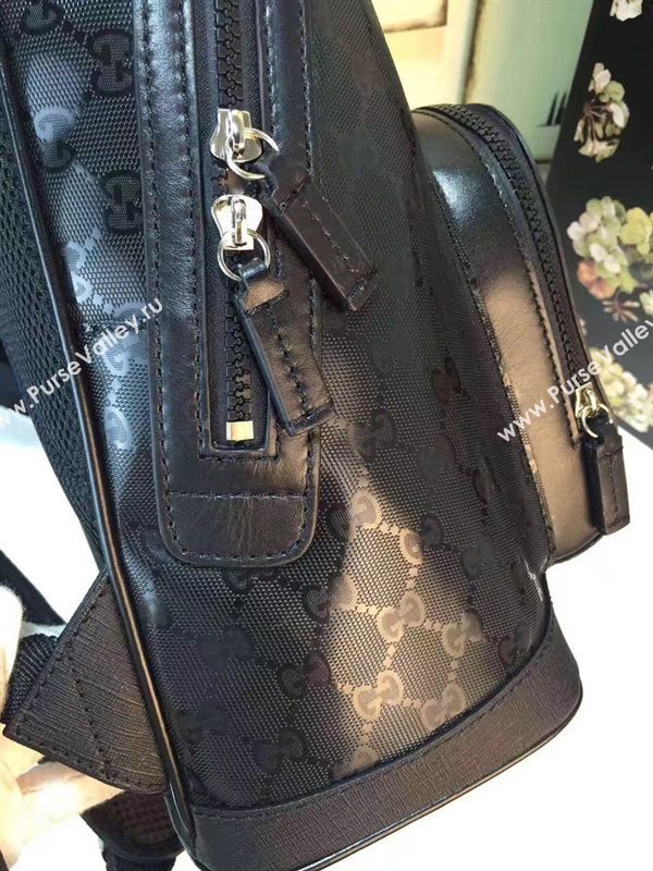 Gucci large black backpack bag 6456