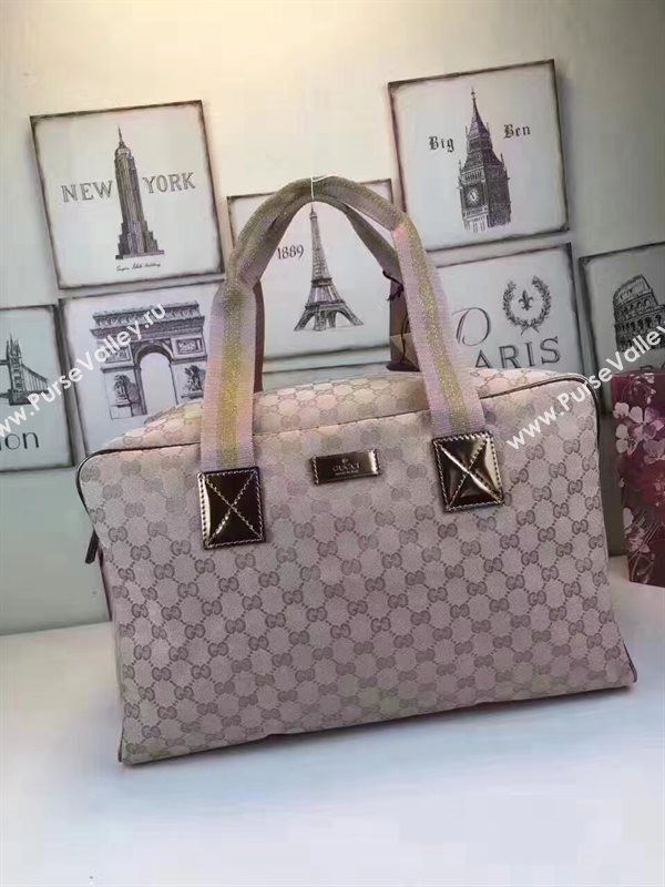 Gucci large travel gray light bag 6464