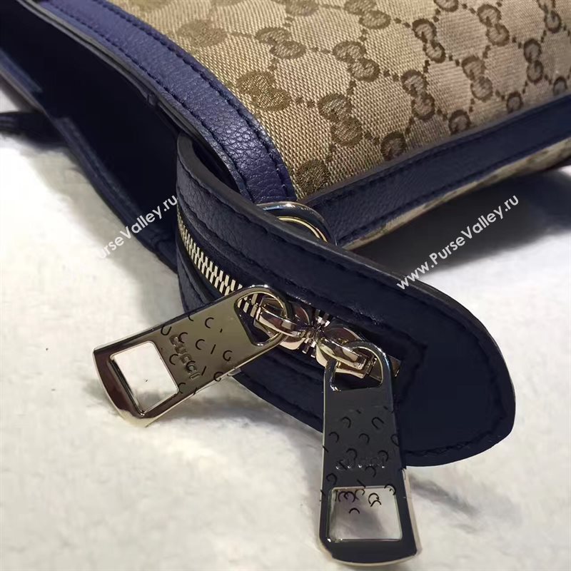 Gucci GG gray v blue large tote shoulder bag 6473