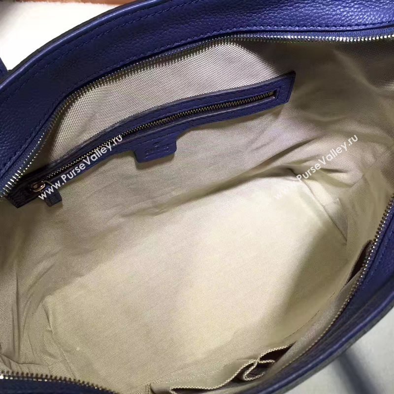 Gucci GG gray v blue large tote shoulder bag 6473