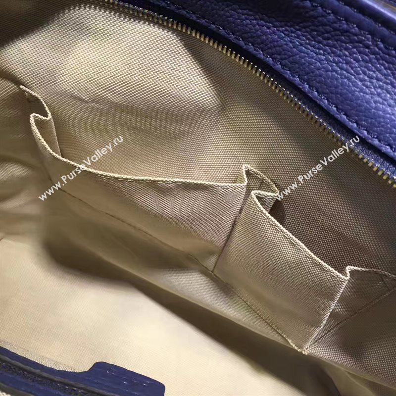 Gucci GG gray v blue large tote shoulder bag 6473