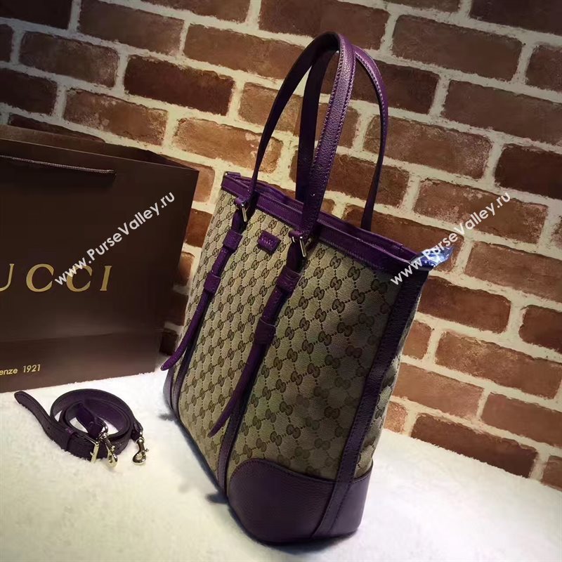 Gucci GG large gray with purple tote shoulder bag 6474