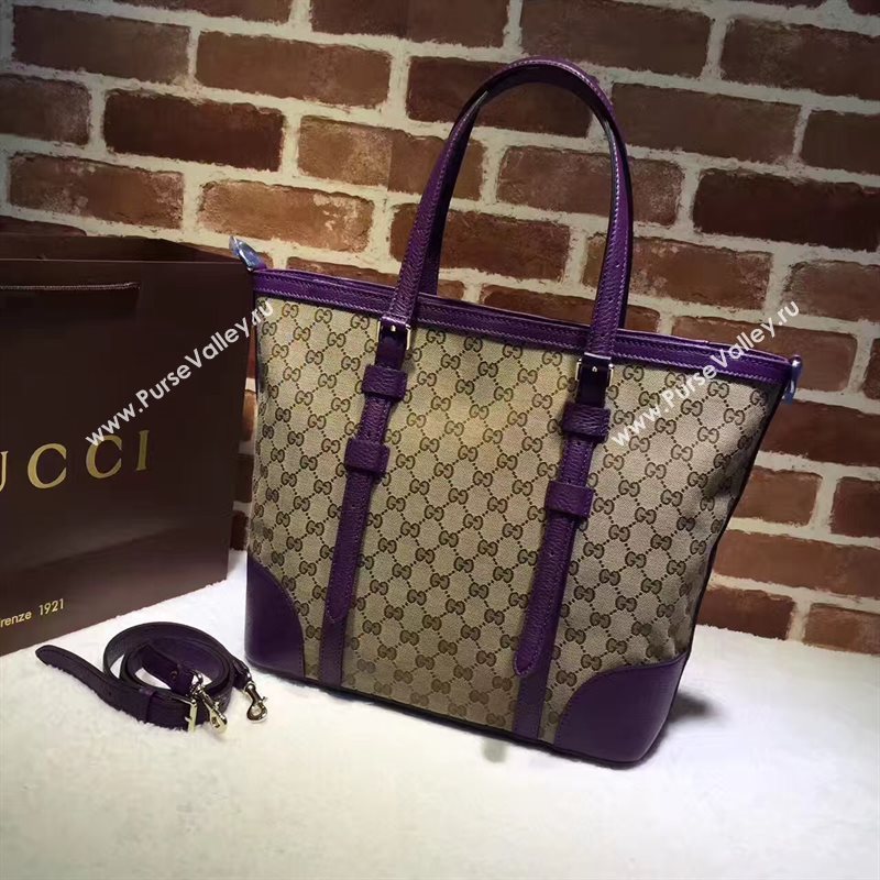 Gucci GG large gray with purple tote shoulder bag 6474