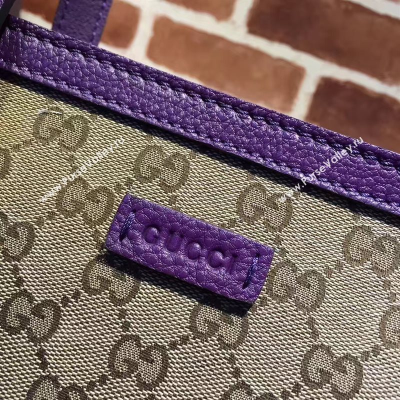 Gucci GG large gray with purple tote shoulder bag 6474