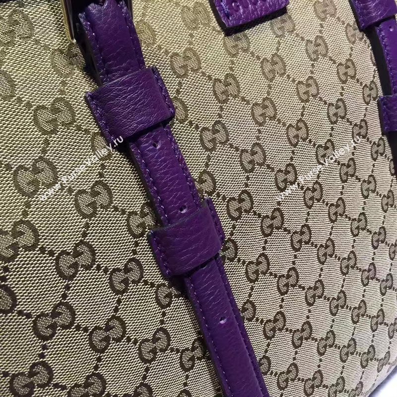 Gucci GG large gray with purple tote shoulder bag 6474