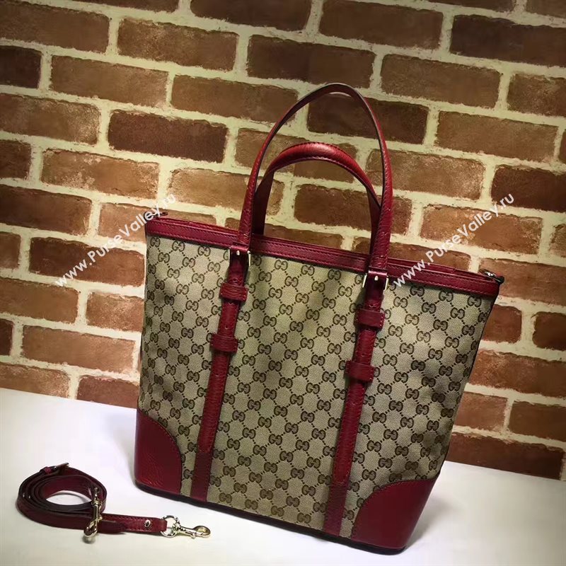 Gucci GG large gray with wine tote shoulder bag 6475