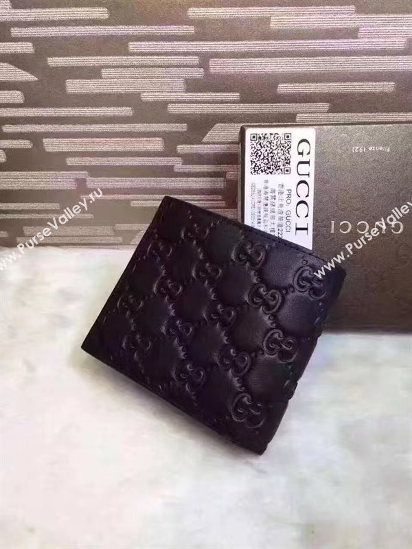 Gucci 2 fold wallet black bag 6481