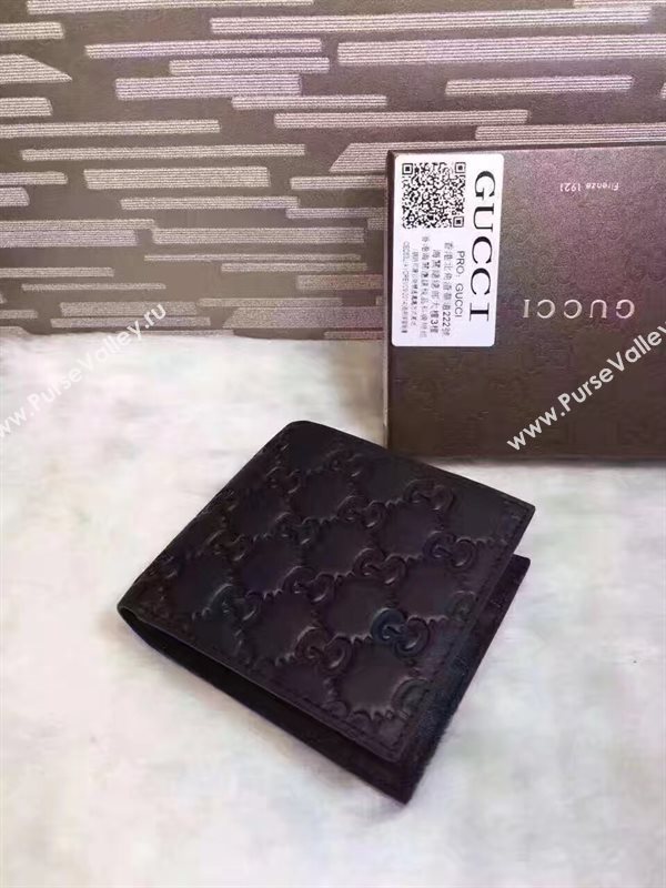 Gucci 2 fold wallet black bag 6481