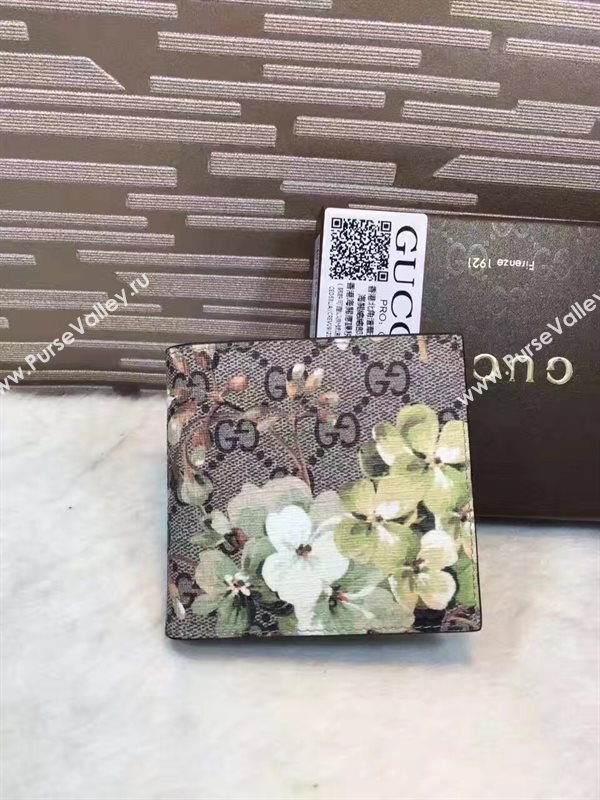 Gucci gray v wallet flower bag 6482