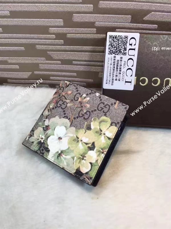 Gucci gray v wallet flower bag 6482