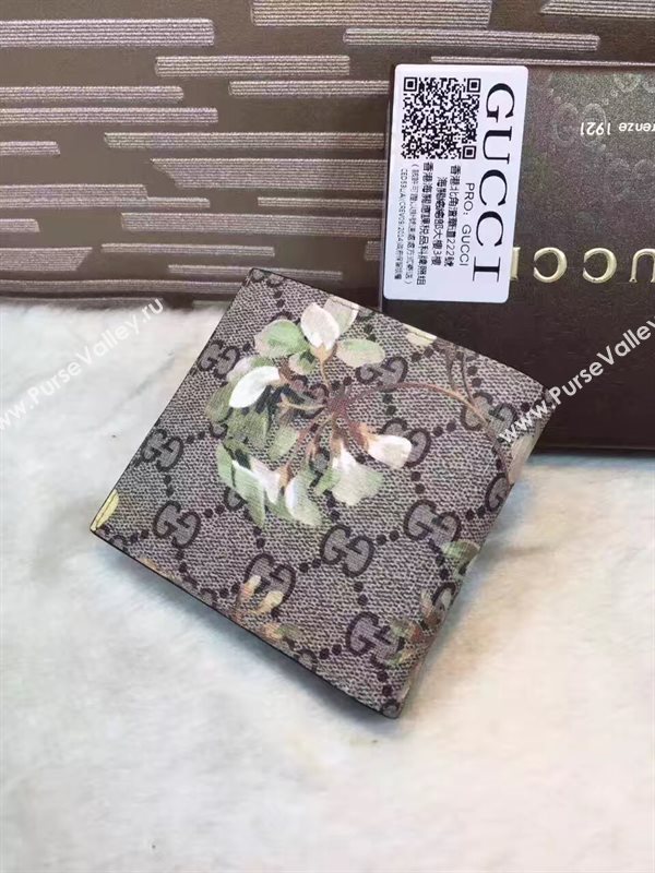 Gucci gray v wallet flower bag 6482