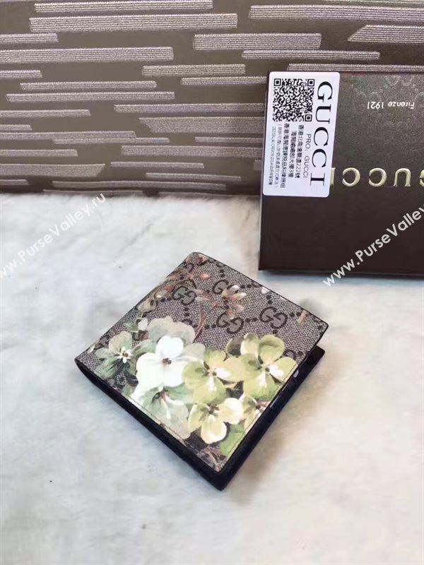 Gucci gray v wallet flower bag 6482