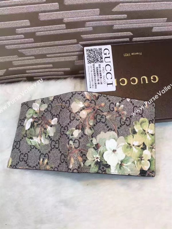 Gucci gray v wallet flower bag 6482