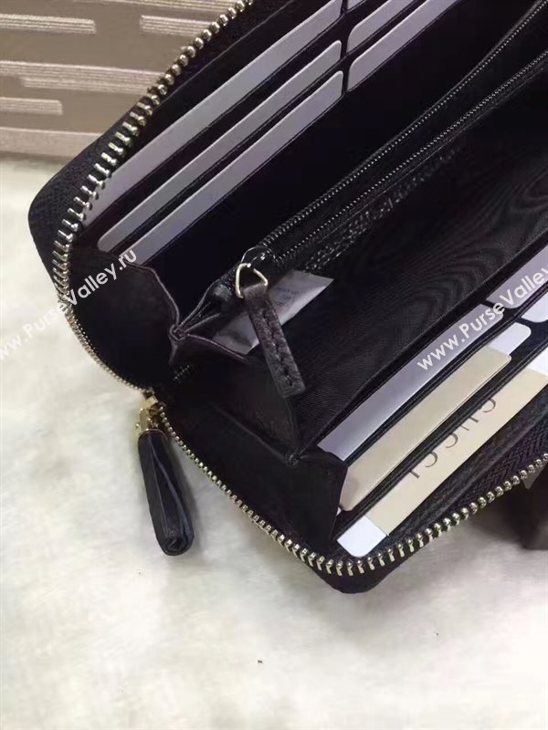 Gucci stud zipper wallet black bag 6484