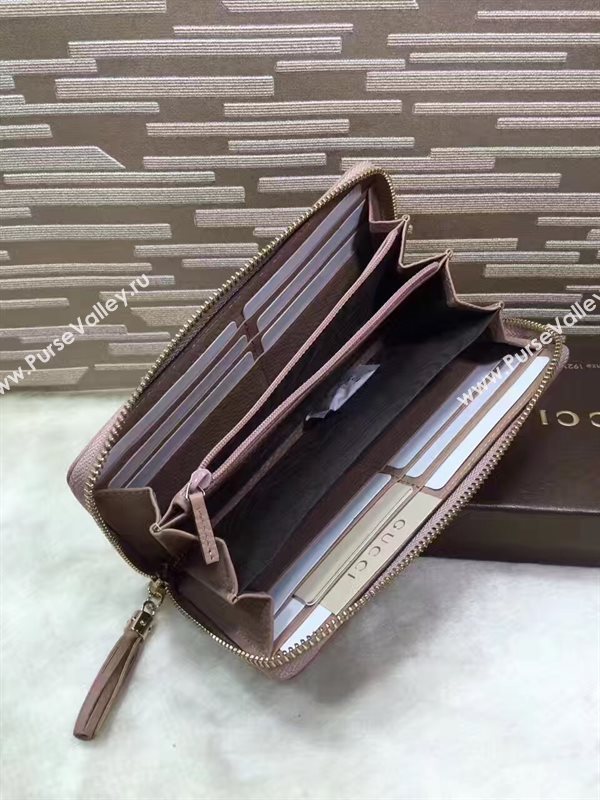 Gucci stud zipper wallet nude bag 6486