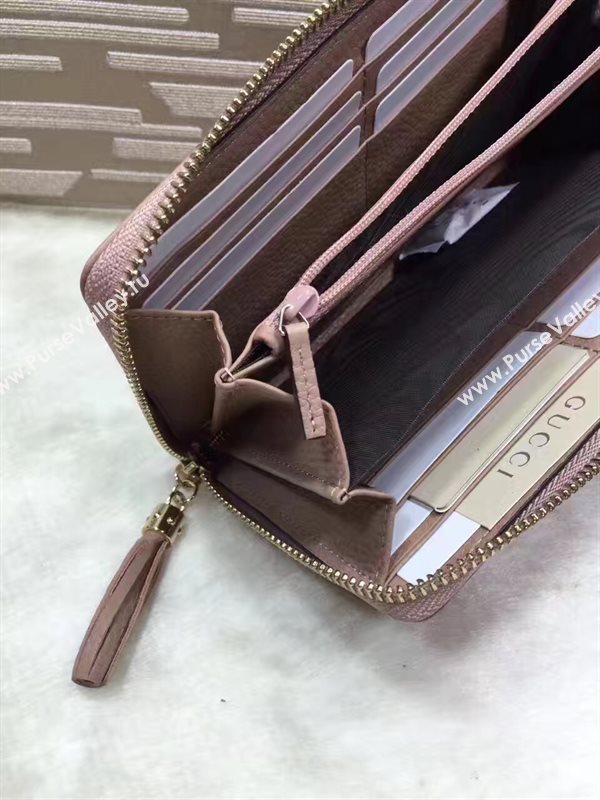 Gucci stud zipper wallet nude bag 6486