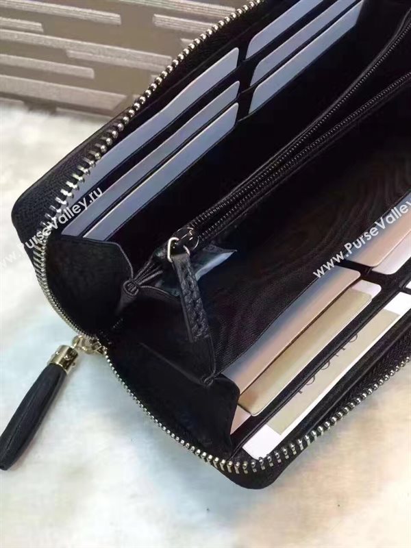 Gucci soho zipper black wallet bag 6487