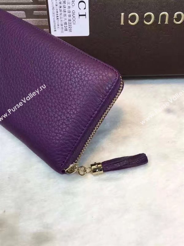 Gucci soho zipper purple wallet bag 6488