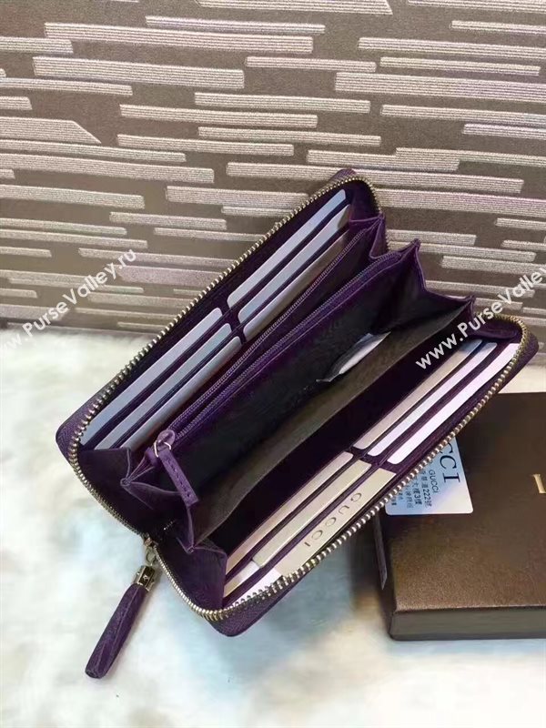 Gucci soho zipper purple wallet bag 6488