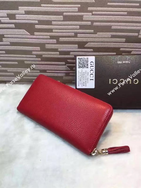 Gucci soho zipper wallet red bag 6489