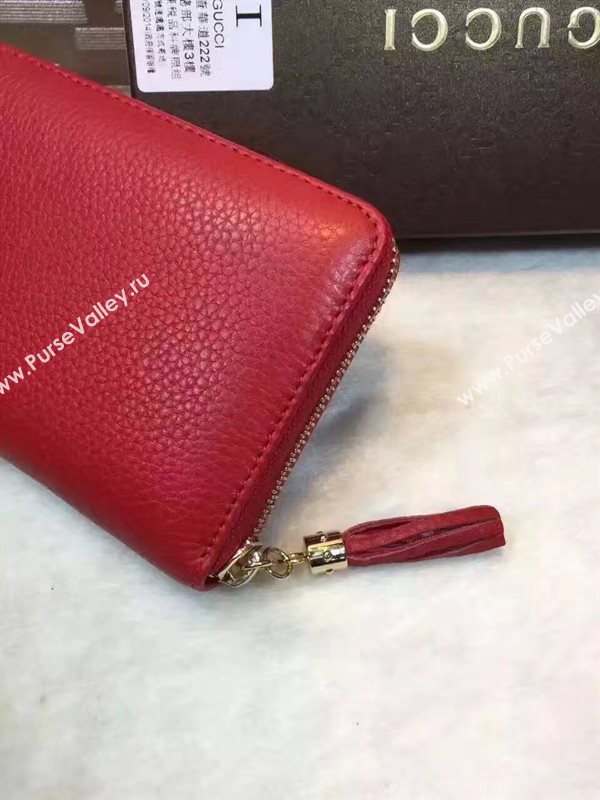 Gucci soho zipper wallet red bag 6489