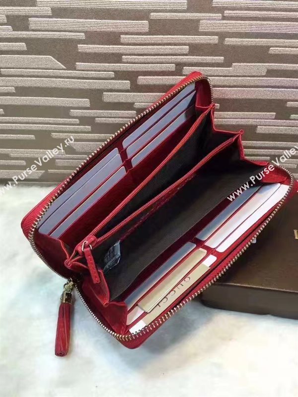 Gucci soho zipper wallet red bag 6489