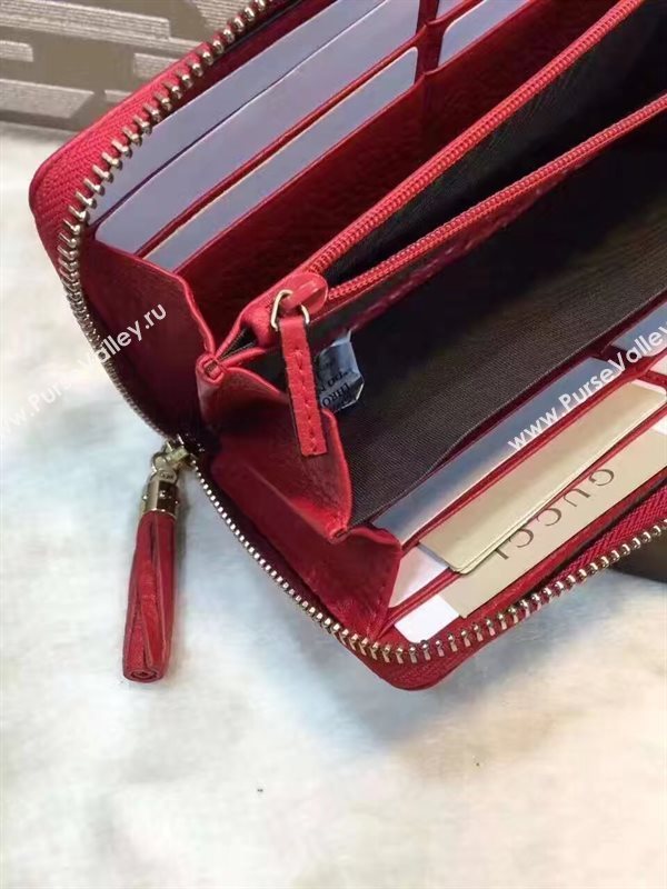 Gucci soho zipper wallet red bag 6489