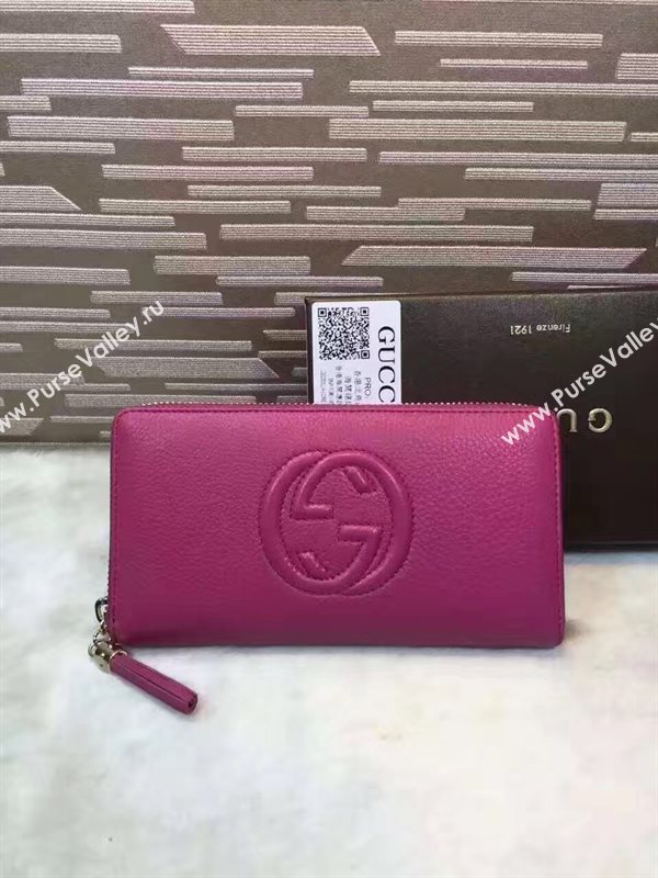 Gucci soho zipper rose wallet red bag 6490