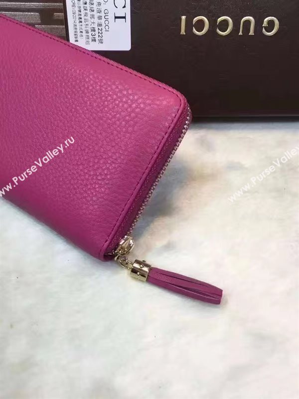 Gucci soho zipper rose wallet red bag 6490