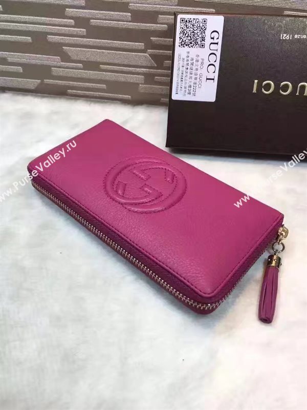 Gucci soho zipper rose wallet red bag 6490
