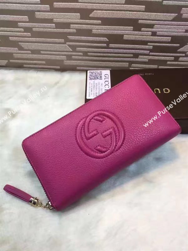 Gucci soho zipper rose wallet red bag 6490