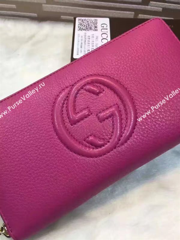Gucci soho zipper rose wallet red bag 6490