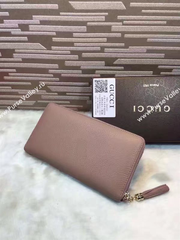 Gucci soho zipper wallet nude bag 6491