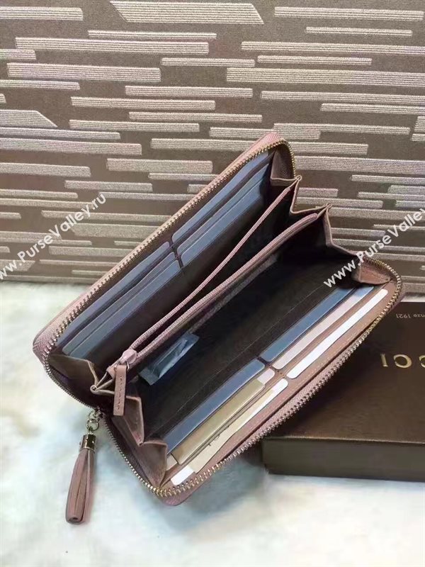 Gucci soho zipper wallet nude bag 6491