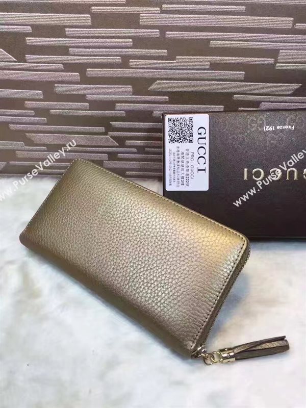 Gucci soho zipper wallet tan bag 6493