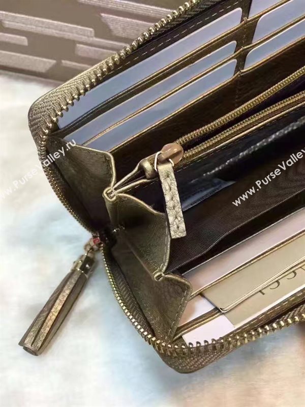Gucci soho zipper wallet tan bag 6493