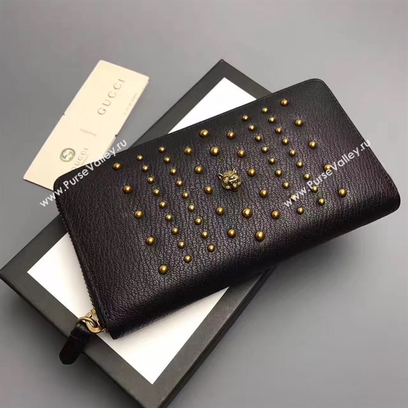 Gucci zipper wallet black bag 6403