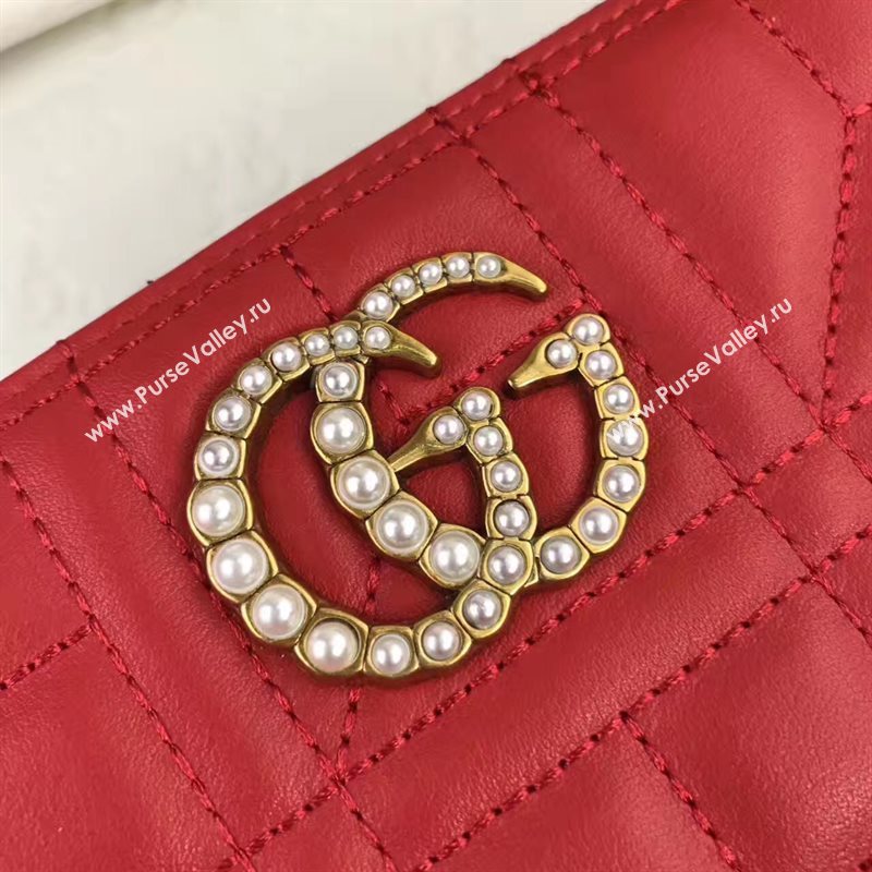 Gucci zipper wallet red bag 6406