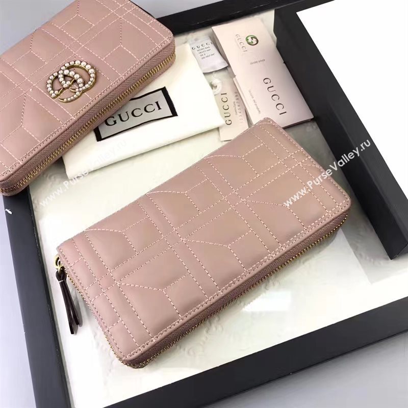 Gucci zipper wallet nude bag 6407