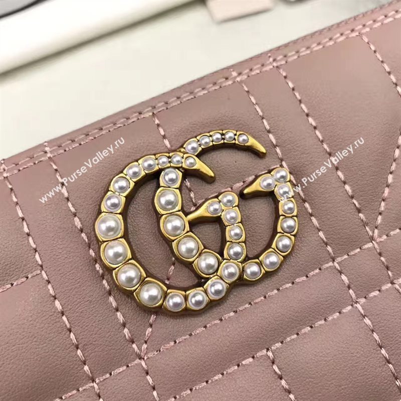 Gucci zipper wallet nude bag 6407