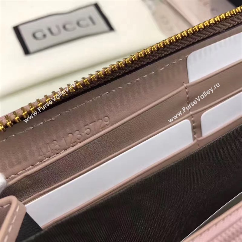 Gucci zipper wallet nude bag 6407