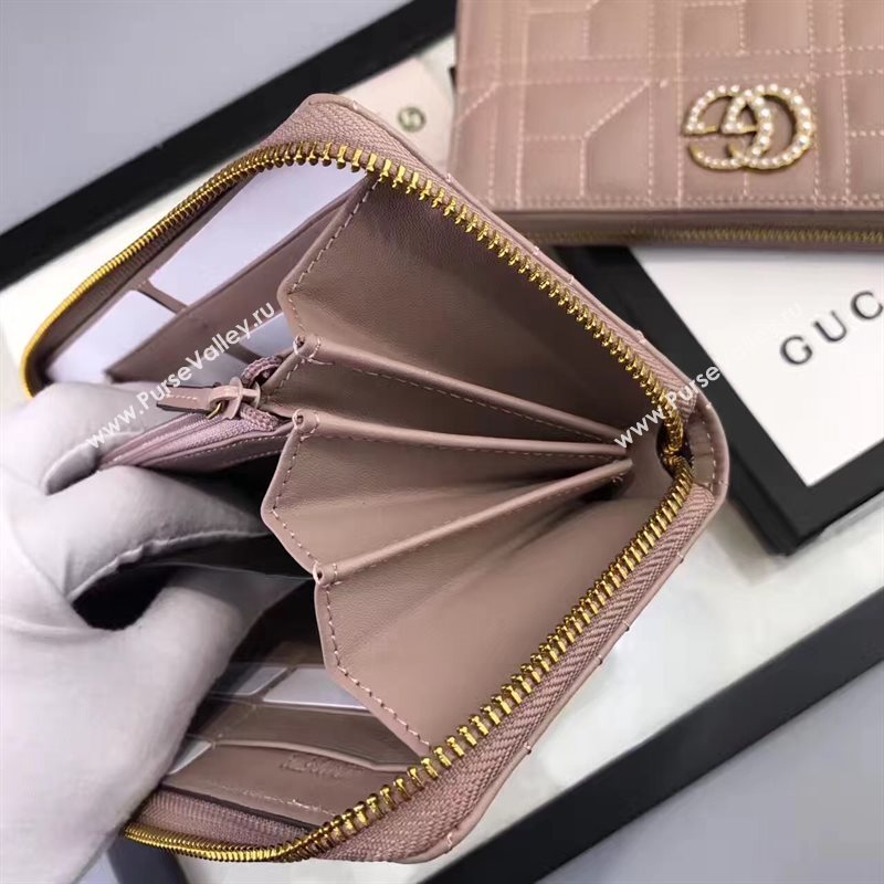 Gucci zipper wallet nude bag 6407